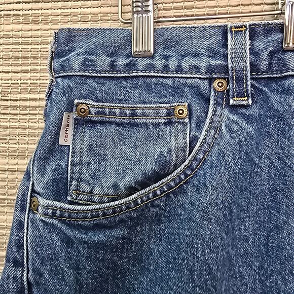 Carhartt Jeans Mens 44x32 Relaxed Fit Straight Leg Blue Denim Gorpcore Workwear - Picture 9 of 12